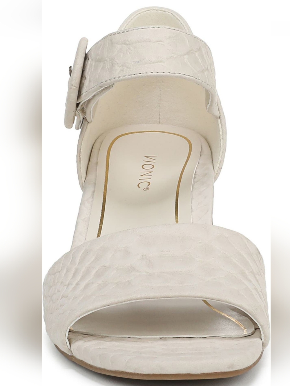 Sizes 5 To 13 Vionic Comfy Block 2.5" Heels Leather Summer Sandals Shoes - Picture 3 of 12